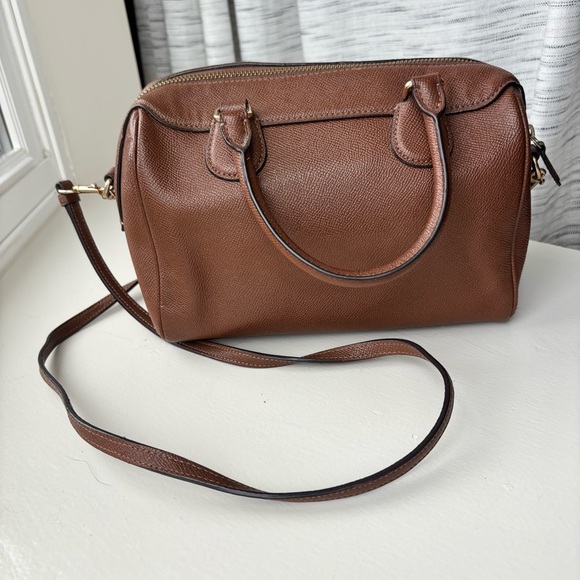 Coach Mini Bennett Satchel Purse in Pebbled Leather - Picture 4 of 9